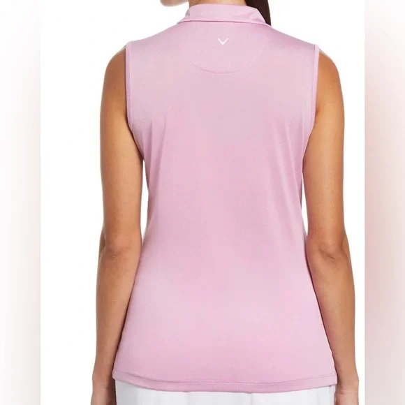 Callaway Women’s Sleeveless Quarter Zip Golf Polo - Picture 2 of 7